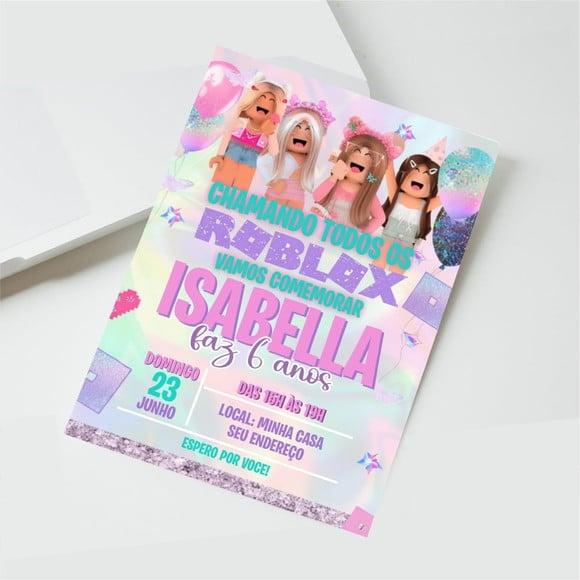 Convite Digital Roblox Menina 08