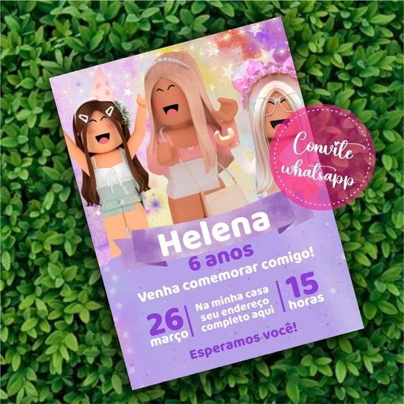 Convite Digital Roblox Menina 05