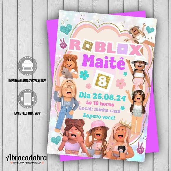 Convite Digital Roblox Menina 20