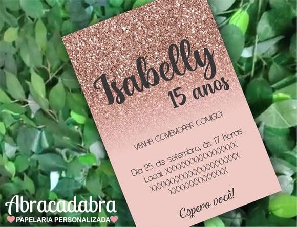 Convite Digital Rose Gold