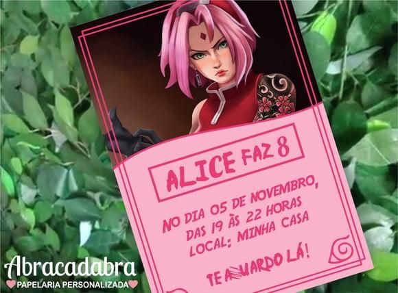 Convite Digital Sakura Haruno