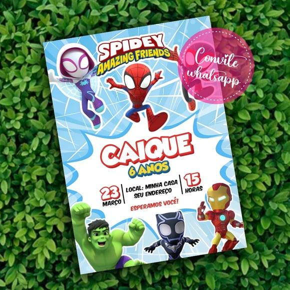 Convite Digital Spidey e Seus Amigos