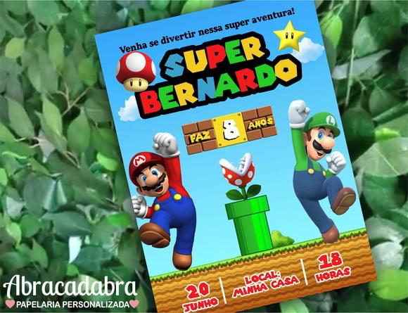 Convite Digital Super Mario