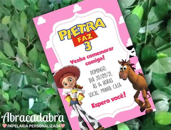 Convite Digital Toy Story Menina