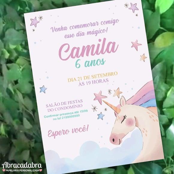 Convite Digital Unicórnio