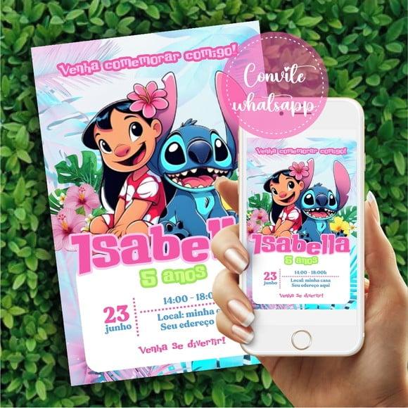Convite Lilo e Stitch Digital 19