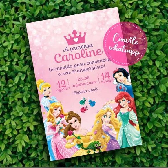 Convite Princesas Disney Digital 11