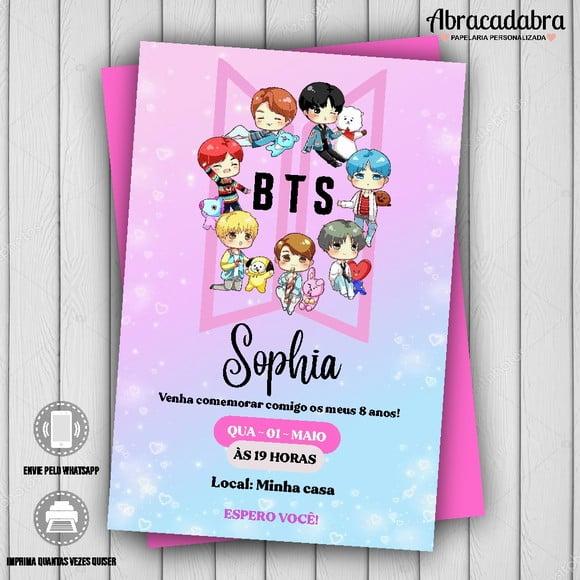 Convite Virtual Bts Desenho