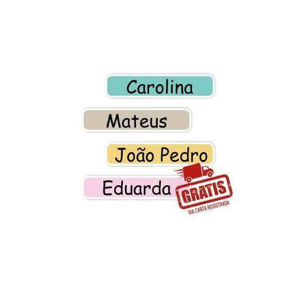 Etiqueta escolar 96 unidades - Frete Grátis