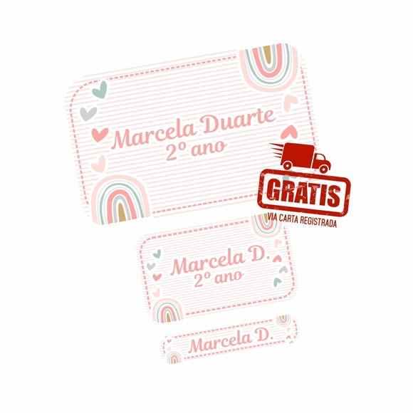 Etiqueta Escolar Arco-íris Frete Grátis