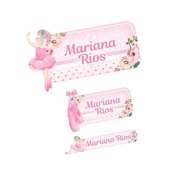 Etiqueta Escolar Bailarina