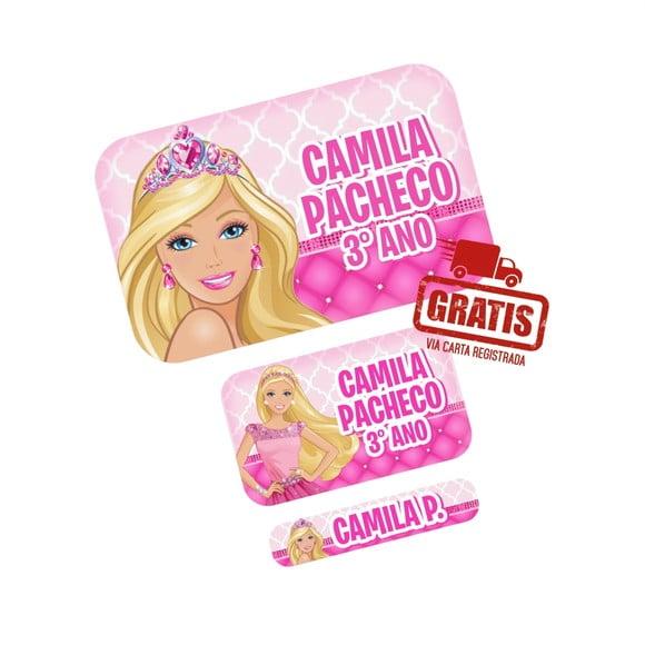 Etiqueta Escolar Barbie Frete Grátis