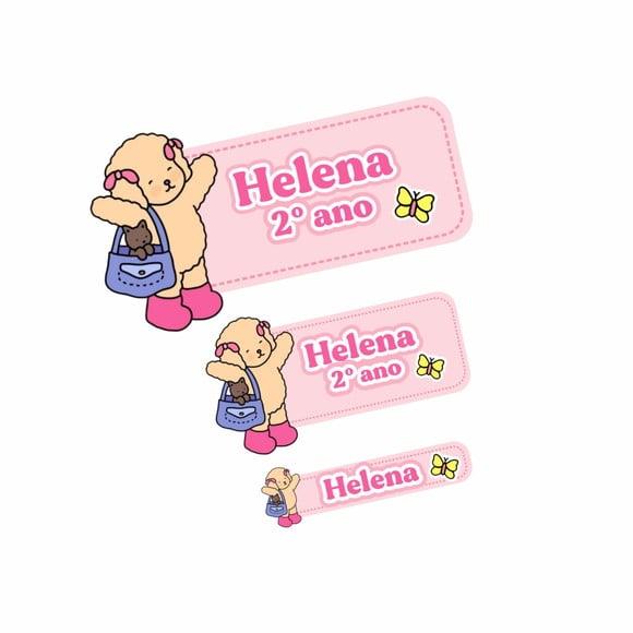 Etiqueta Escolar Bobbie Goods Menina 122 Unidades