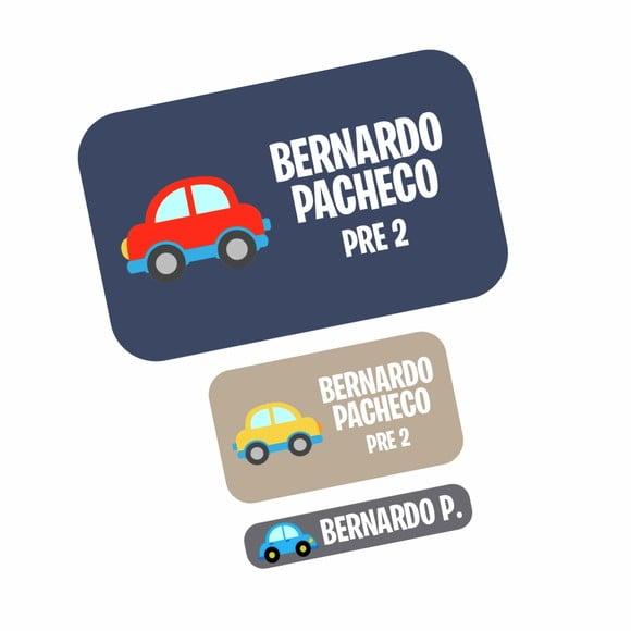 Etiqueta Escolar Carro