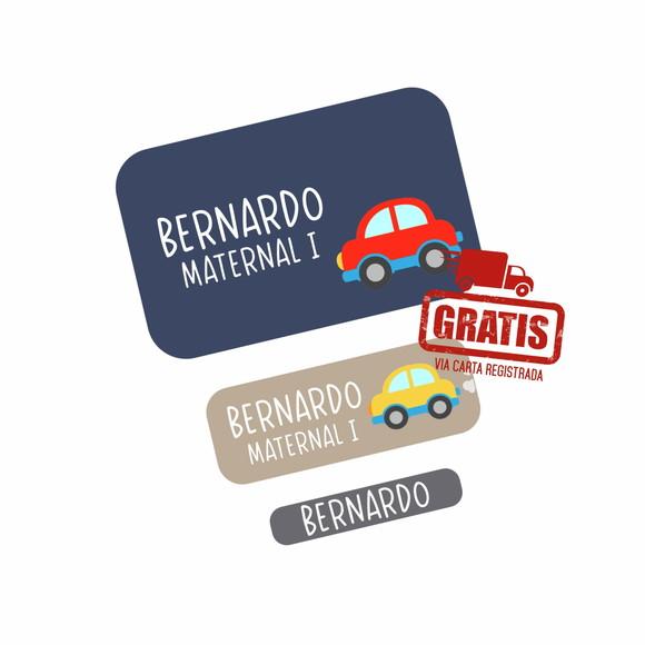 Etiqueta Escolar Carro Frete Grátis