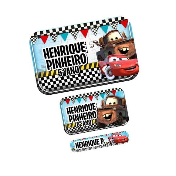 Etiqueta Escolar Carros Disney