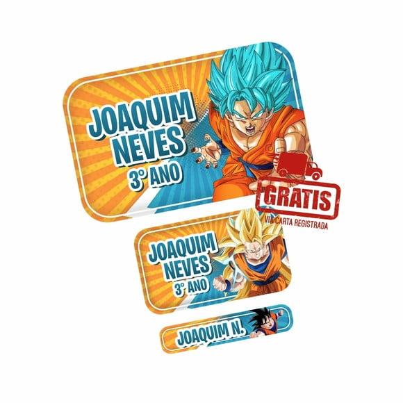 Etiqueta Escolar Dragon Ball Z Frete Grátis