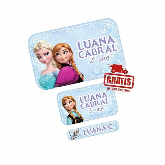 Etiqueta Escolar Frozen Frete Grátis