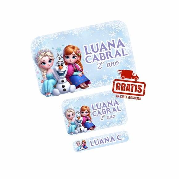 Etiqueta Escolar Frozen Frete Grátis