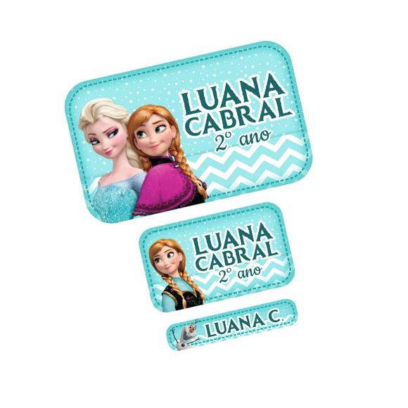 Etiqueta Escolar Frozen Frete Grátis