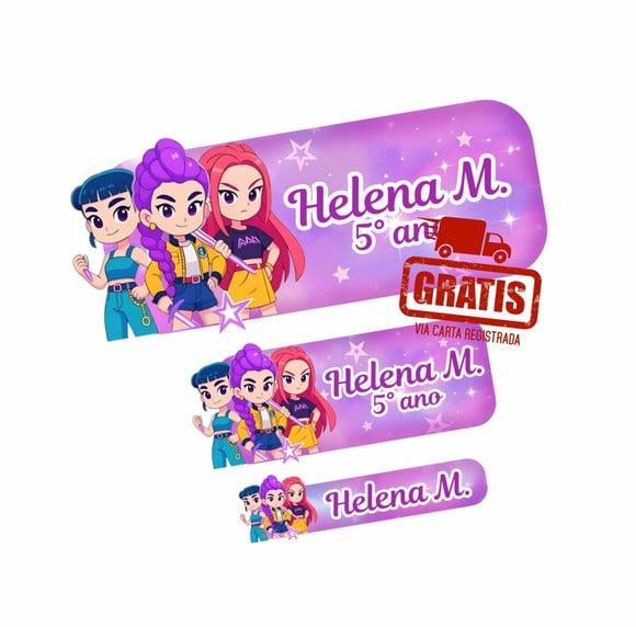 Etiqueta Escolar Guerreiras do Kpop Frete Grátis