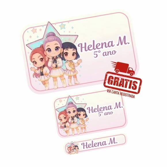 Etiqueta Escolar Guerreiras do Kpop Frete Grátis
