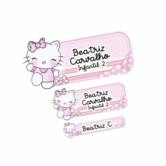Etiqueta Escolar Hello Kitty