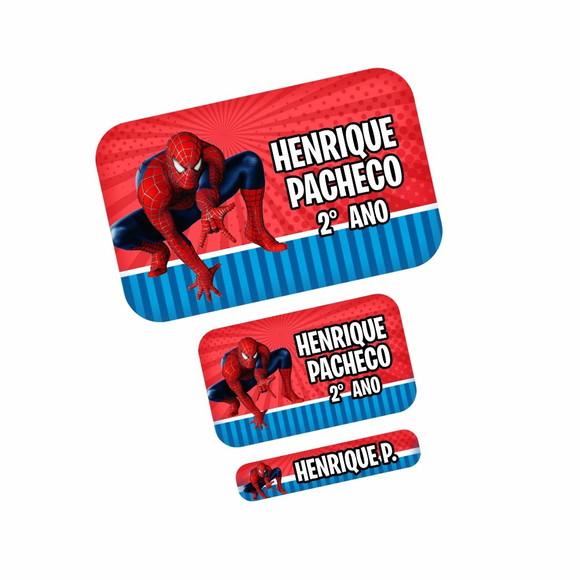 Etiqueta Escolar Homem Aranha