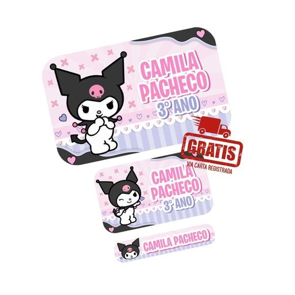 Etiqueta Escolar Kuromi Frete Grátis
