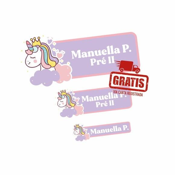 Etiqueta Escolar Menina 122 Unidades - Frete Grátis