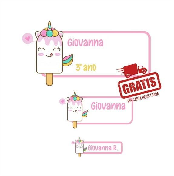 Etiqueta Escolar Menina 122 Unidades - Frete Grátis