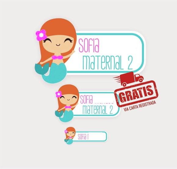 Etiqueta Escolar Menina 122 Unidades - Frete Grátis