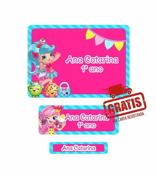 Etiqueta Escolar Menina 250 unidades - Frete Grátis