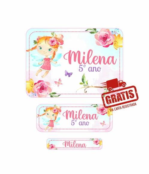 Etiqueta Escolar Menina 250 Unidades - Frete Grátis