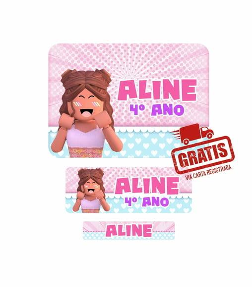 Etiqueta Escolar Menina 250 Unidades - Frete Grátis