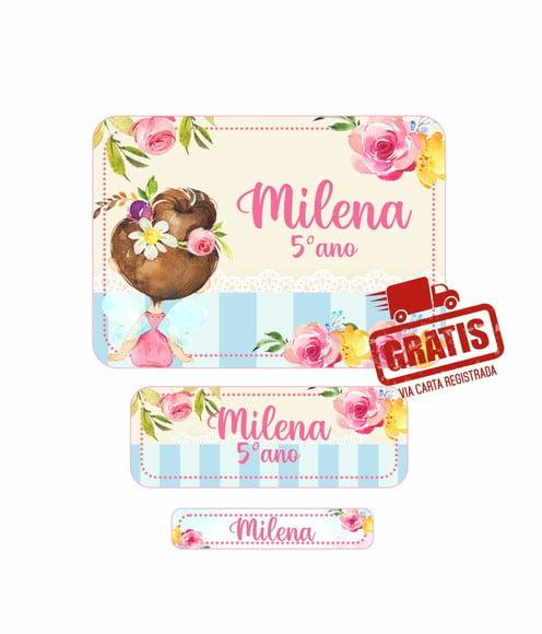 Etiqueta Escolar Menina 250 Unidades - Frete Grátis