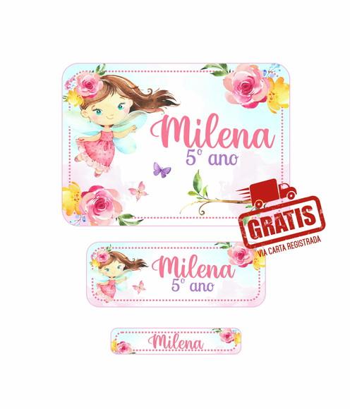 Etiqueta Escolar Menina 250 Unidades - Frete Grátis