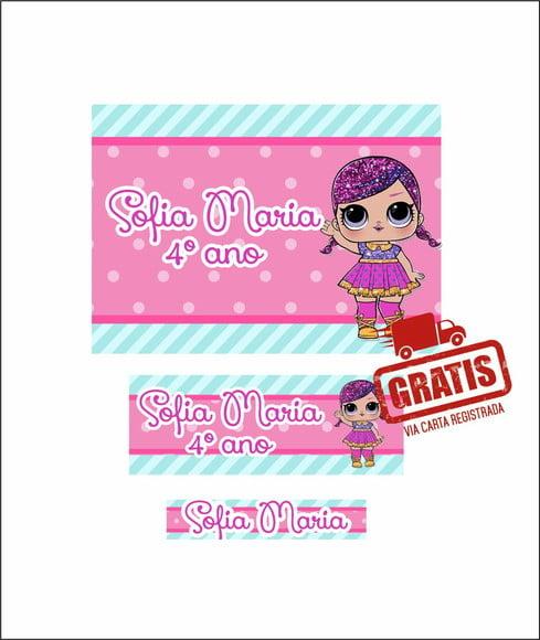Etiqueta Escolar Menina 250 Unidades - Frete Grátis