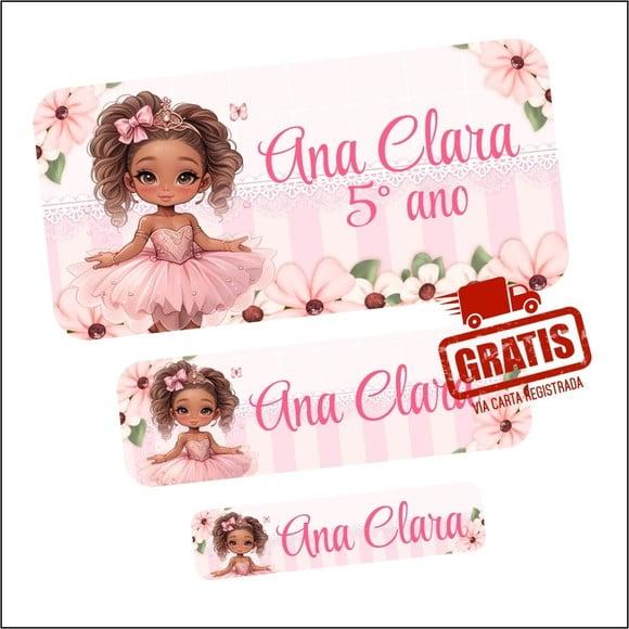 Etiqueta Escolar Menina 262 Unidades Frete Grátis