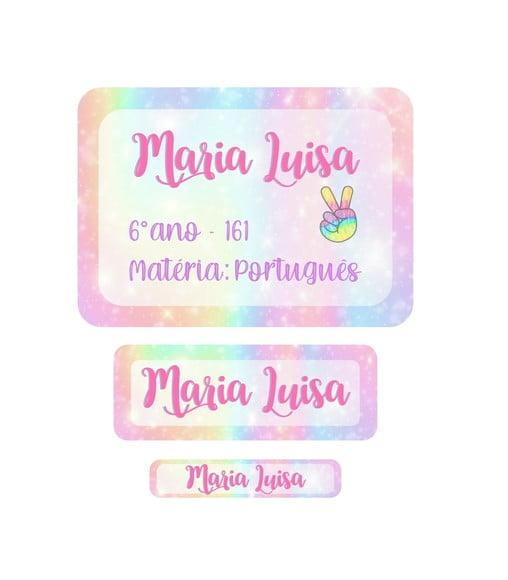 Etiqueta Escolar Menina digital