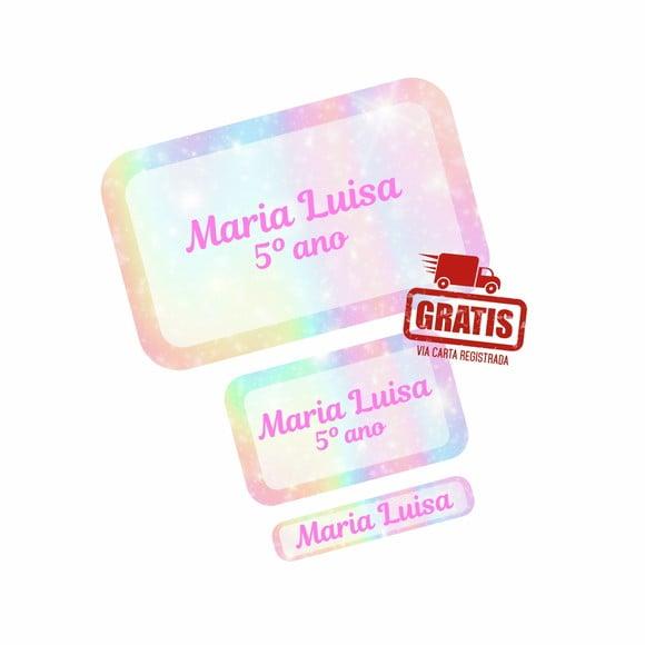 Etiqueta Escolar Menina Estampada Frete Grátis