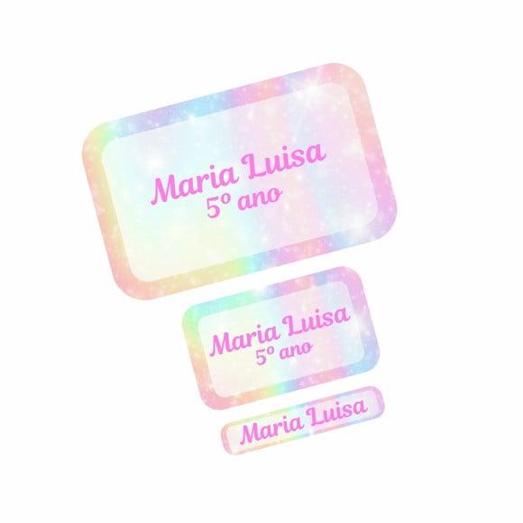 Etiqueta Escolar Menina Estampada