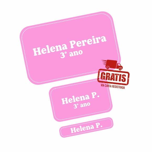 Etiqueta Escolar Menina Rosa Frete Grátis