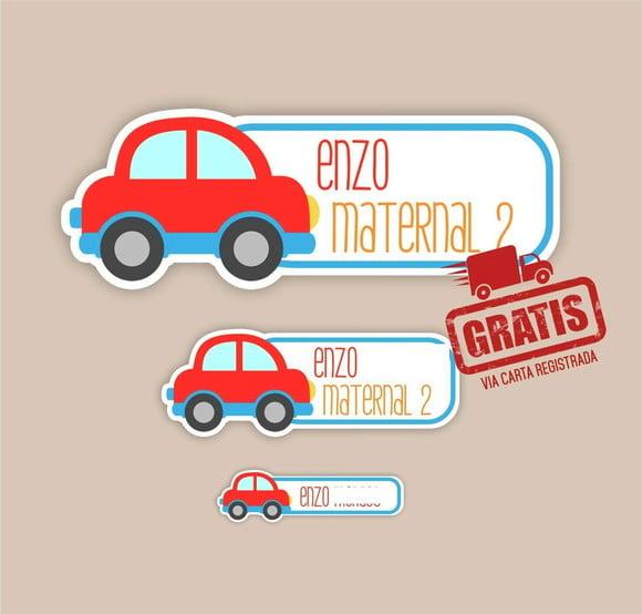 Etiqueta Escolar Menino 122 Unidades - Frete Grátis