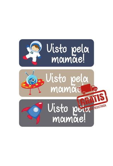 Etiqueta Escolar Menino 224 unidades - FRETE GRÁTIS