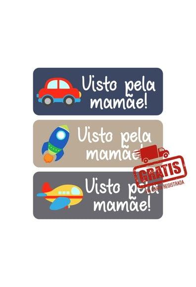 Etiqueta Escolar Menino 224 unidades - FRETE GRÁTIS