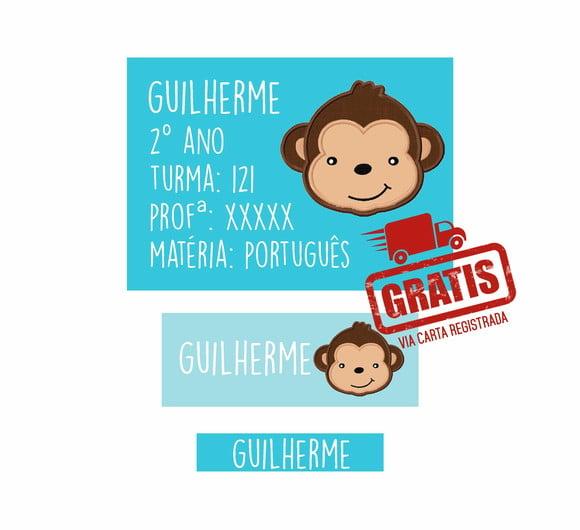 Etiqueta Escolar Menino 250 unidades - Frete Grátis