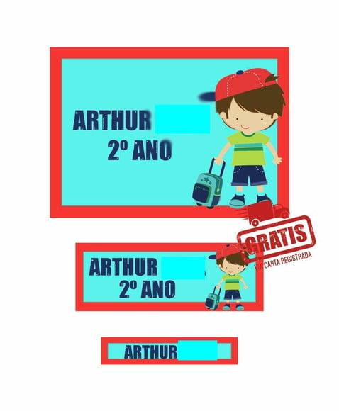 Etiqueta Escolar Menino 250 unidades - Frete Grátis