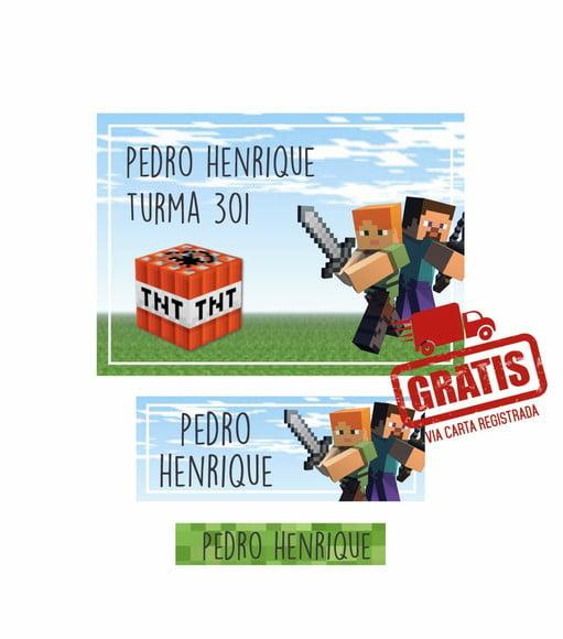 Etiqueta Escolar Menino 250 Unidades - Frete Grátis