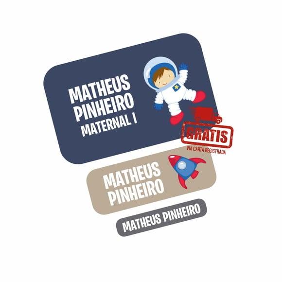Etiqueta Escolar Menino 250 Unidades - Frete Grátis